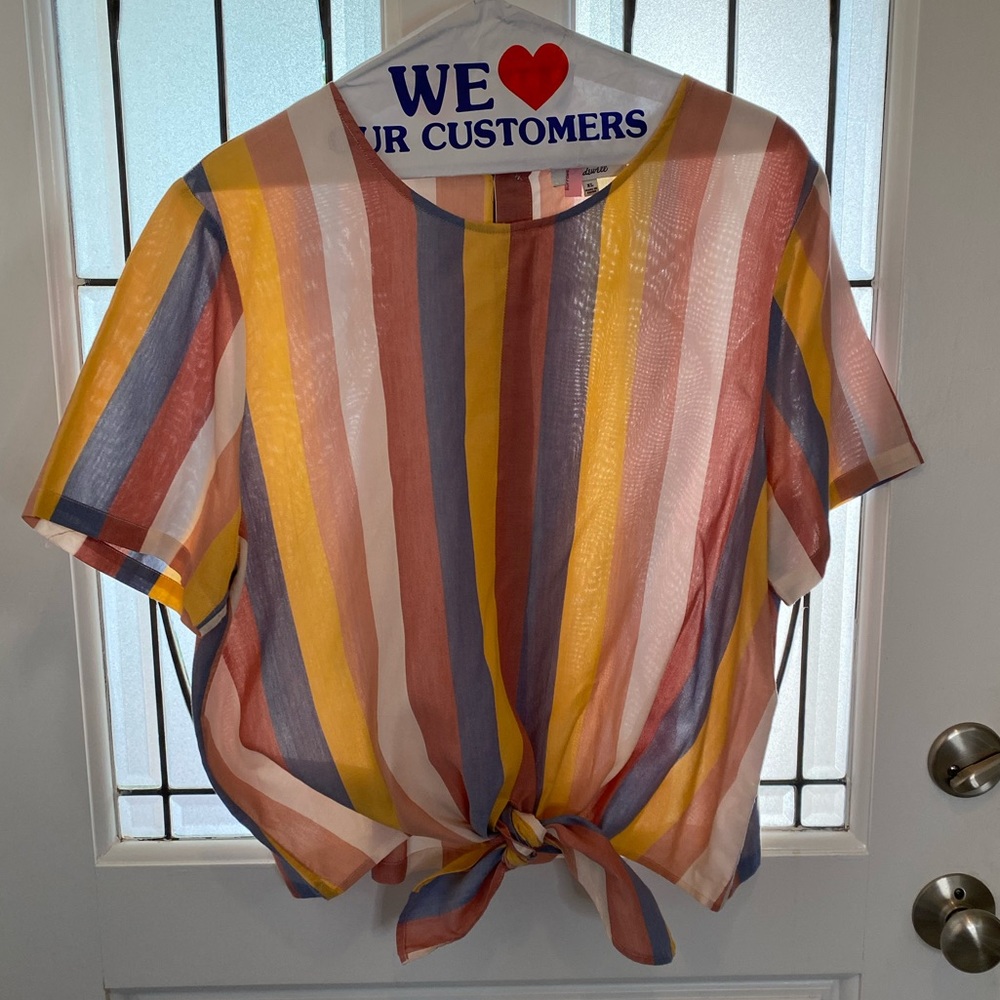 Madewell Tie front shirt